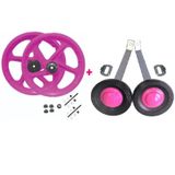 Par De Aros 16 Nylon Infantil+ Roda Lateral, Rosa.