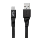 Cabo Micro USB I2GO 1,2m 2,4A PVC Flexível Flat Preto - I2GO Basic