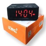 Caixa De Som Rádio Relógio Fm Bluetooth Despertador Le-674