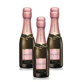 Kit 03 Unidades Mini Espumante Chandon Baby Brut Rosé 187Ml