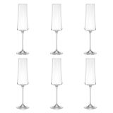 Jogo Com 6 Taças Bohemia Para Espumante Cristal Xtra 210ml