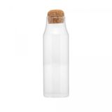 Pote De Vidro Com Tampa De Rolha 820ml