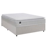 Cama Box Casal Queen Colchão Molas Ensacadas Gazin Com Pillow Tower New 158x198x73cm Branco
