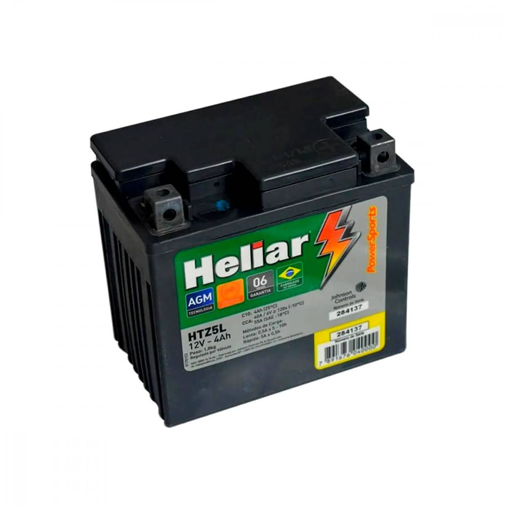Bateria de Moto Heliar Htz5l 12v 4ah Cg125 150 Biz 100 125 é boa?