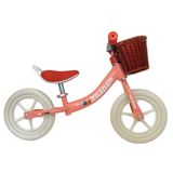 Bicicleta Bike Rosa Infantil Equilíbrio S/ Pedal Cestinha