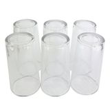 Jogo De Copos De Vidro 240ml Copo Para Agua Conjunto Chiques Kit 6 Unidades