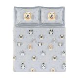 Jogo Cama Infantil Casal 4 Pcs Algodão 200 Fios Dog Karsten