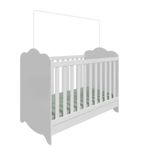 Berço Peroba Clara Americano Branco 3em 1 Mini Cama Infantil Branco