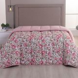 Edredom Queen Luar Super Macio Malha 100% Algodão Dupla Face 01 Peça - Rose Floral
