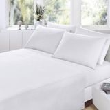 Jogo Cama Queen Size 4 Pçs Branca 180F Misto Fassini Têxtil