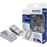 Kit 80 Conector Blindado Rj45 Cristal 8p8c Cat6