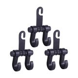 Kit 3 Gancho Veicular Suporte Sacola Bolsa Compra Carro