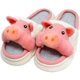 Pantufas Chinelo Sapatos De Inverno Porquinho Pelúcia Macio