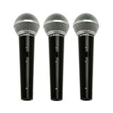 Microfone Ls 50 Dinamico Kit Com 3 Unidades