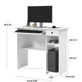 Mesa Computador Gaveta Vieena Plus Cores Comprar Moveis Sua