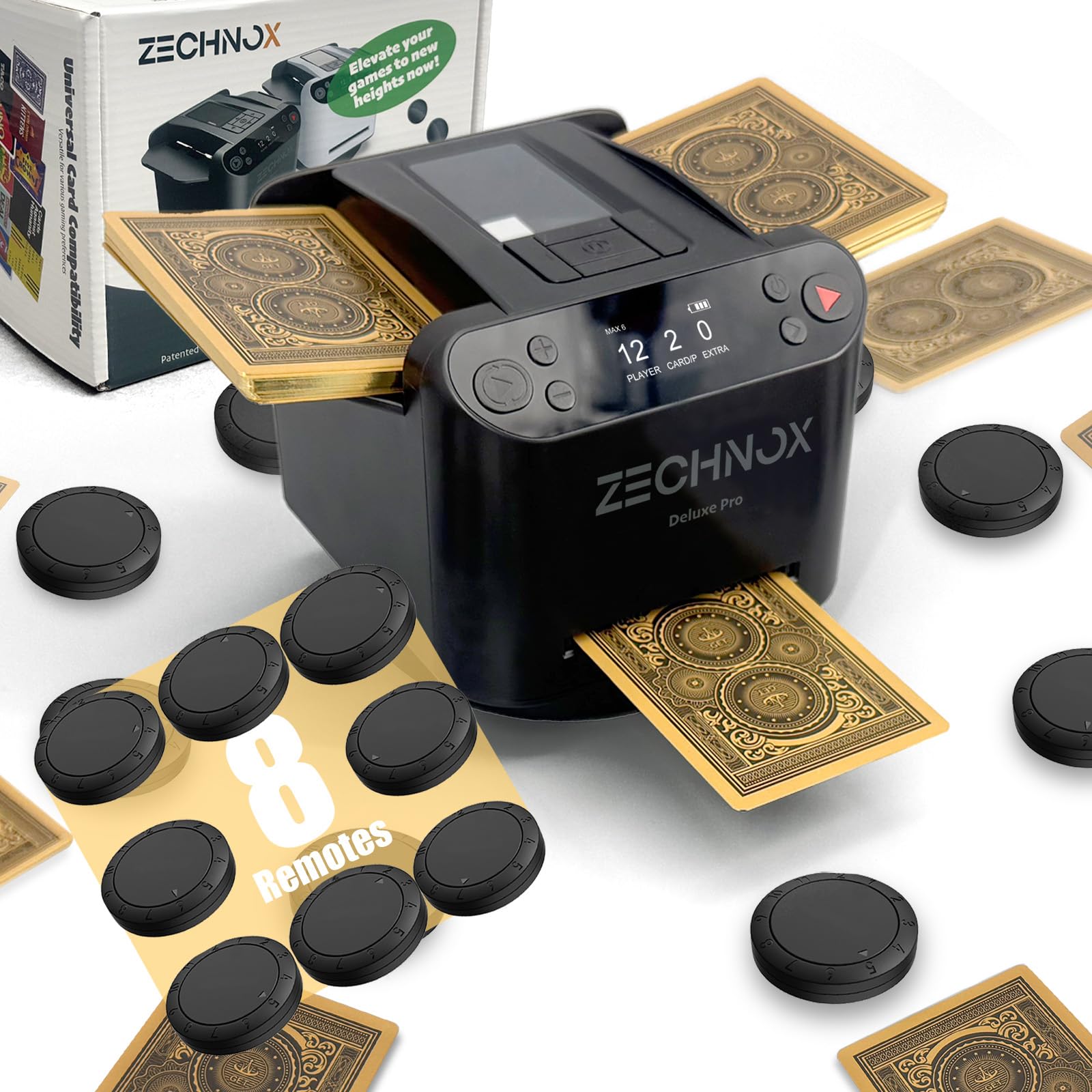Embaralhador E Revendedor Automático De Cartas Zechnox 2025 2 Em 1
