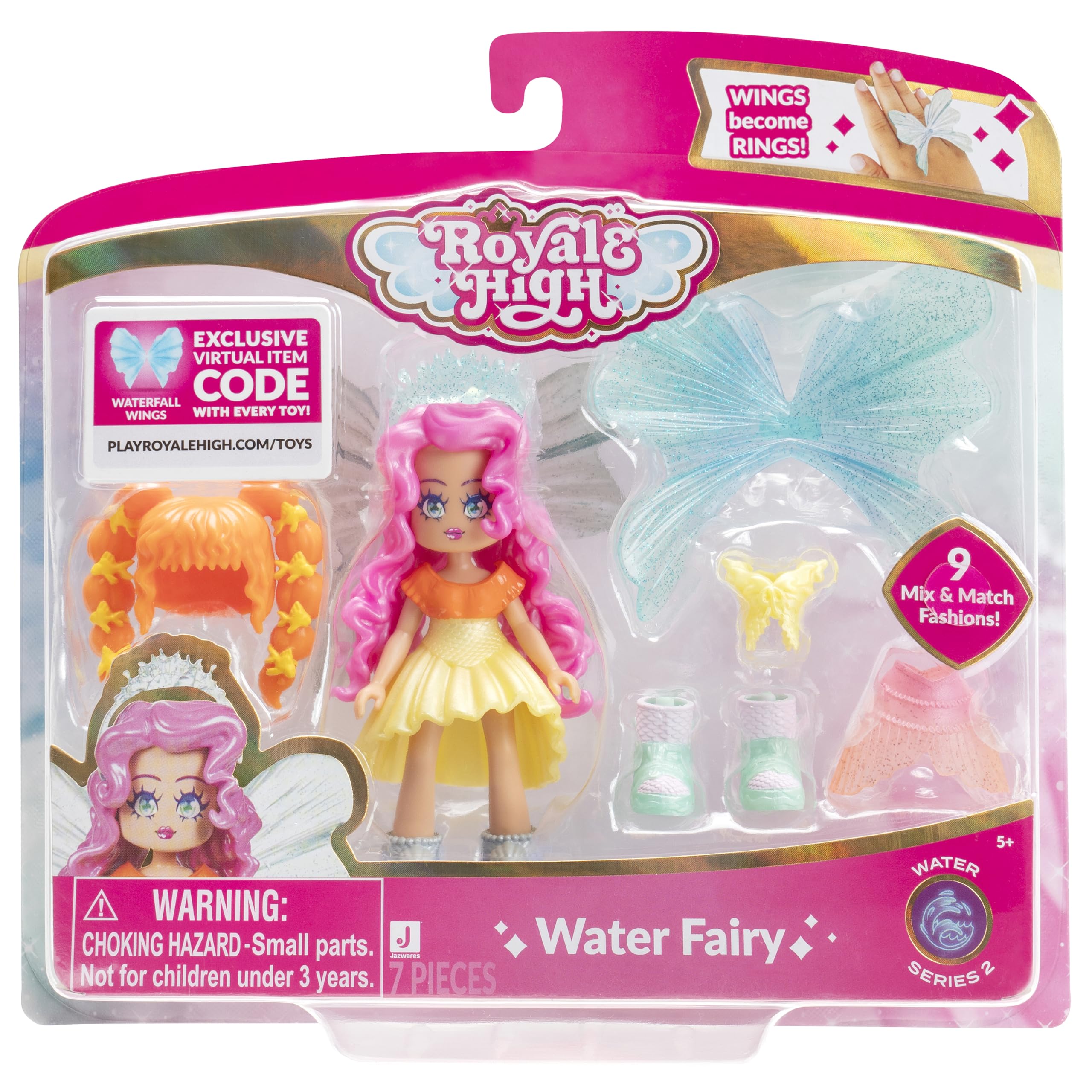 Boneca Moderna Royale High Water Fairy Com 9 Acessórios De 3"