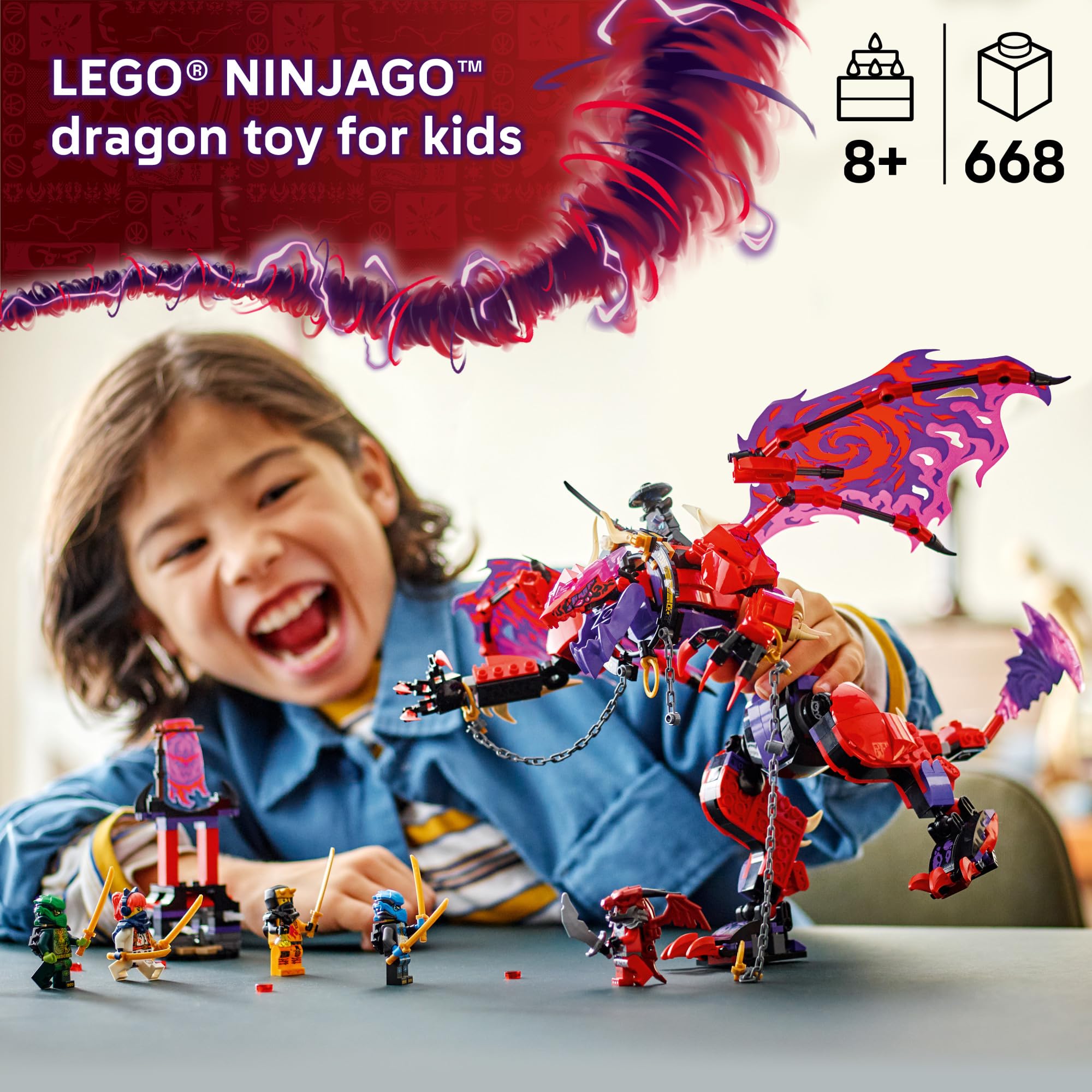 Brinquedo De Construção Lego Ninjago Thunderfang Dragon Of Chaos