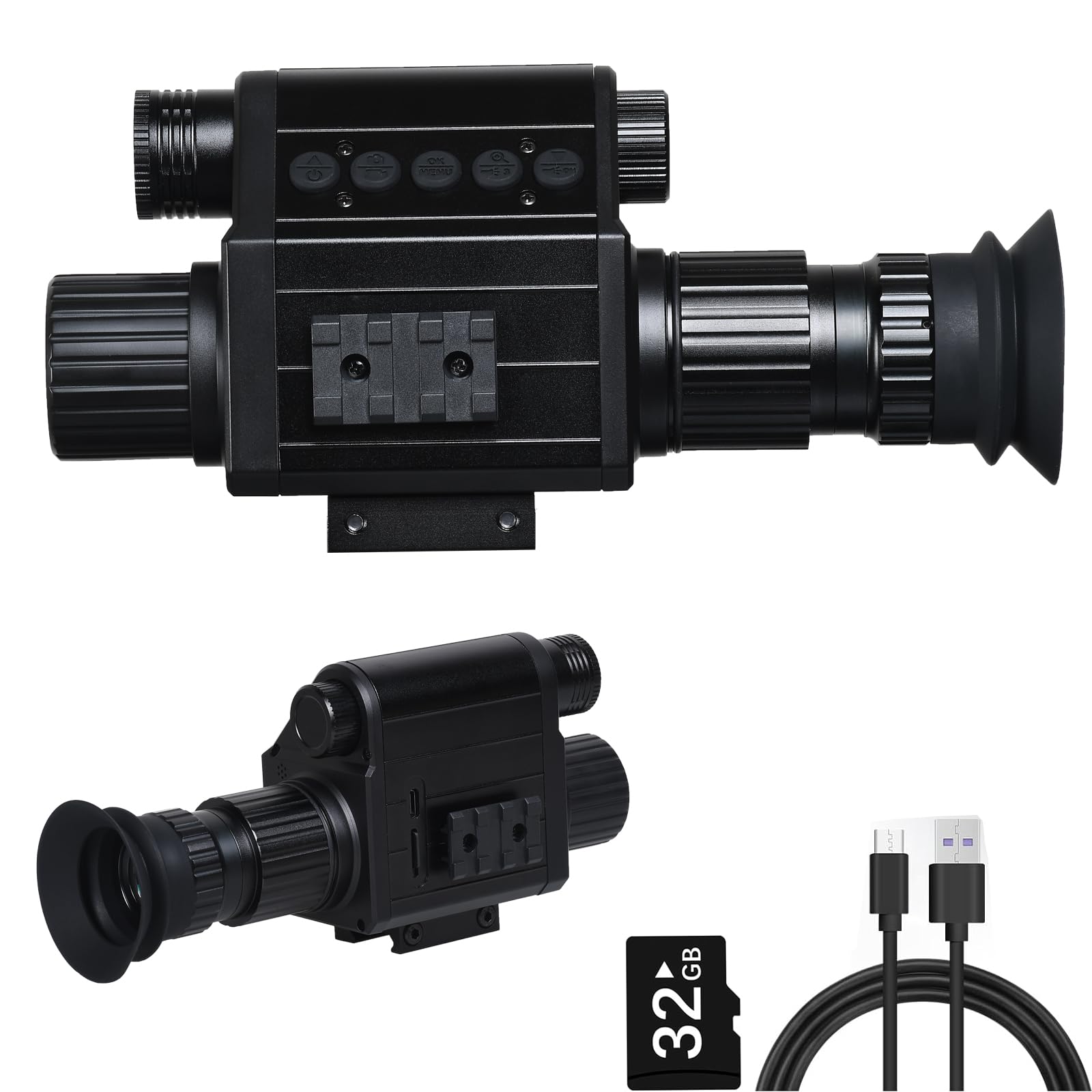 Monocular De Visão Noturna Digital Kolinlov Com Iluminador Ir