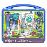 Estojo Arts &amp; Crafts Disney Stitch Kids Com Mais De 70 Peças