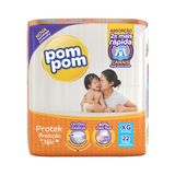 Fraldas Pom Pom XG Protek Proteção de Mãe Jumbo - 22 Unidades
