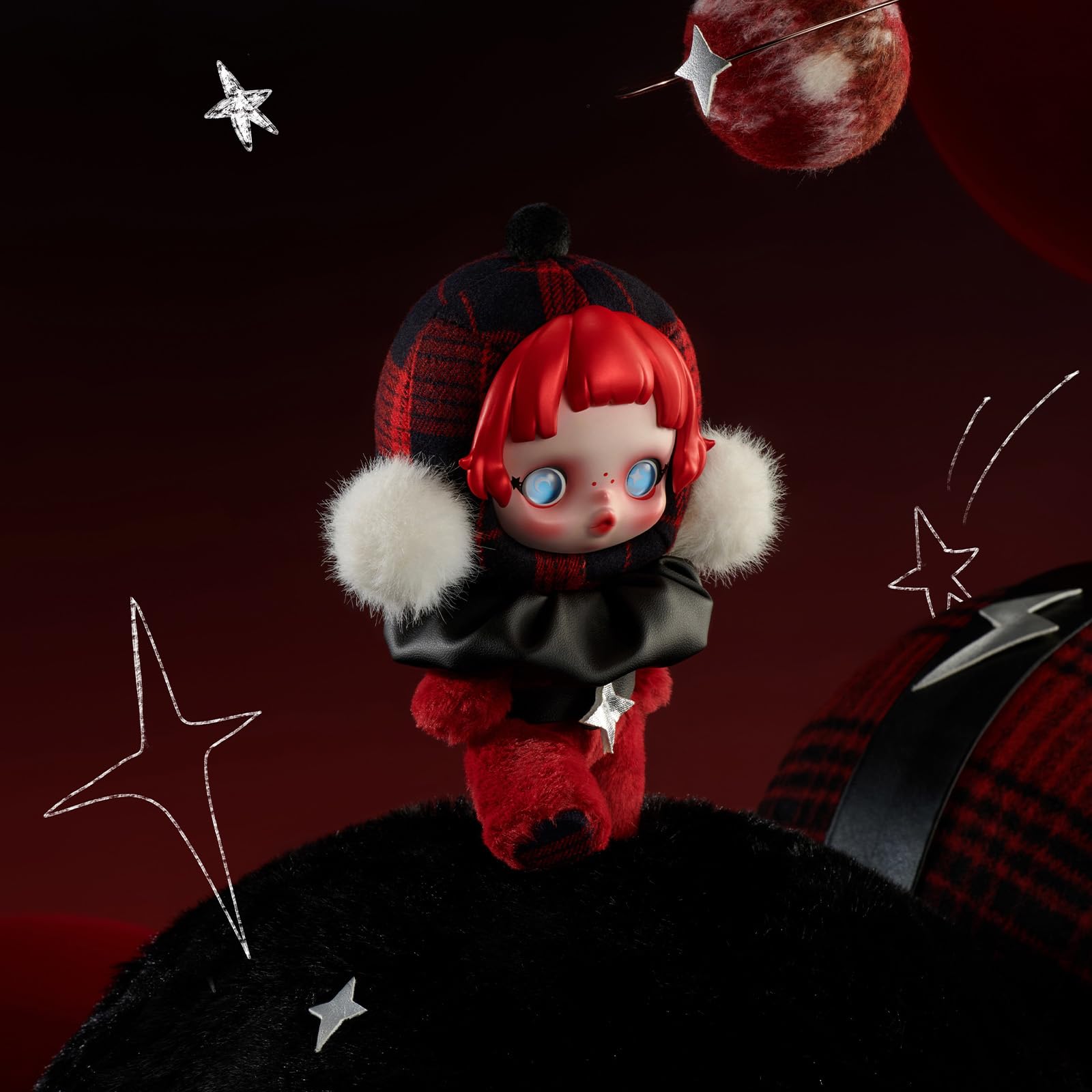 Brinquedo Colecionável Pop Mart Skullpanda Winter Symphony Plush