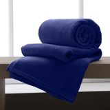 Cobertor / Manta De Microfibra Casal 180 G/m - Andreza Azul