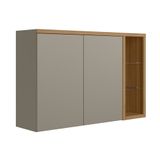 Armário Aéreo 2 Portas Com Led Em Mdf Allure Linea Brasil