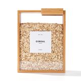 Dispensador De Alimentos Apt 1101 2l De Bambu Para Cereais, Arroz E Farinha