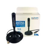 Antena Digital Amplificada Hdtv Uhf Vhf Interna E Externa 3.5dbi 4 Metros