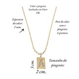Cordão 45cm Masculino Feminino Pingente Letra A Banhado Ouro