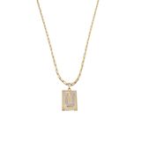 Cordão 45cm Masculino Feminino Pingente Letra U Banhado Ouro
