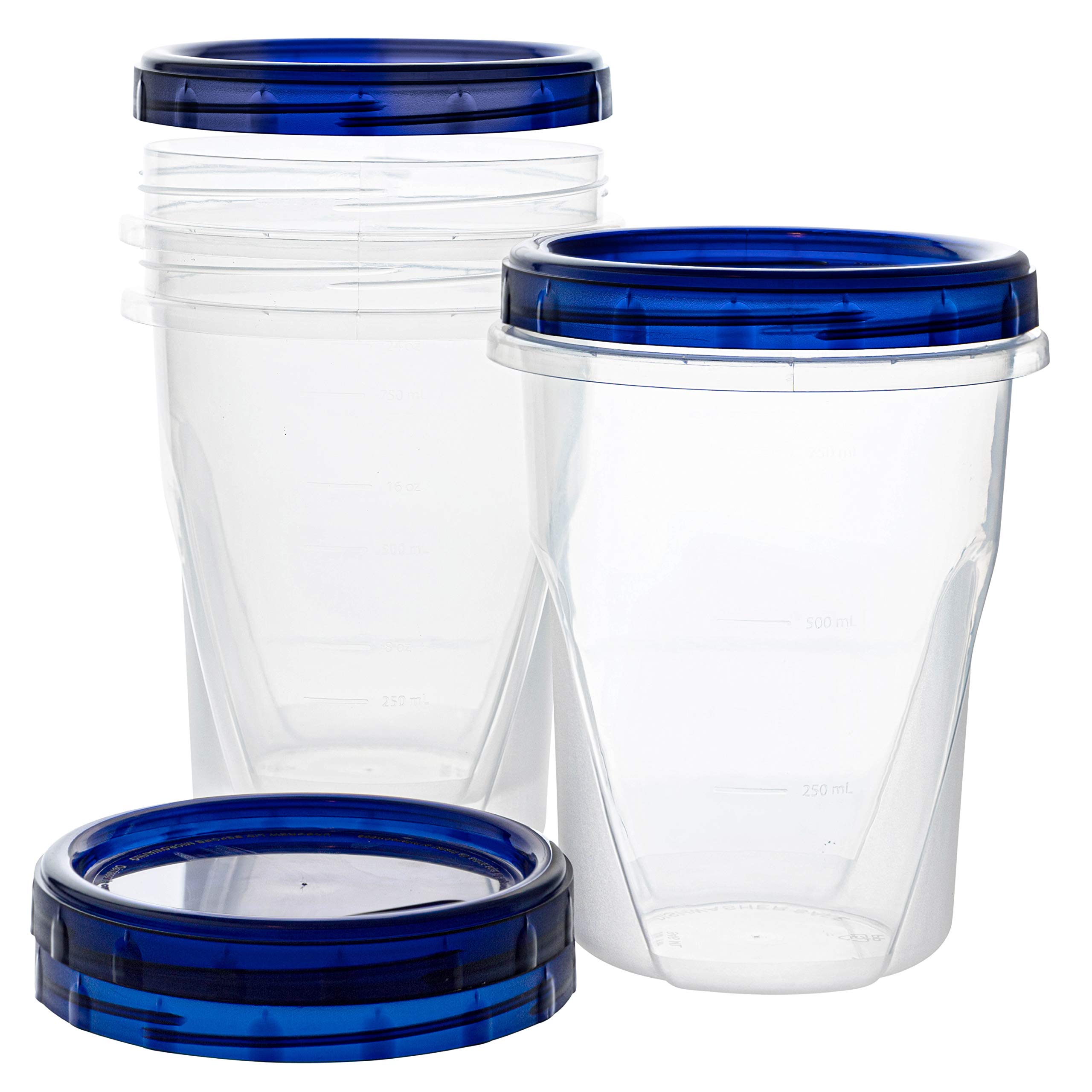 Deli Containers Plasticpro 960 Ml, Pacote Com 3 Embalagens, Twist Top Clear