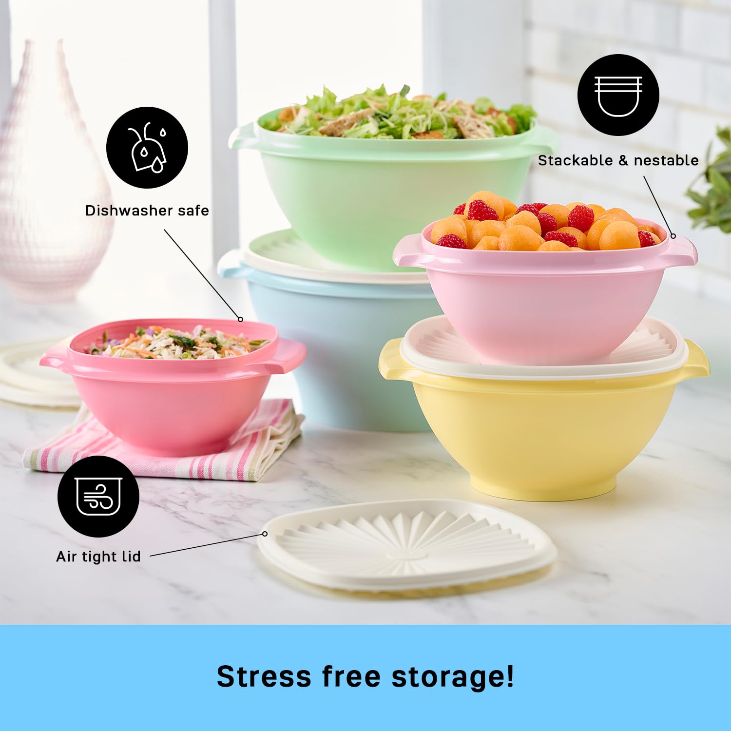 Conjunto De Recipientes De Armazenamento De Alimentos Tupperware