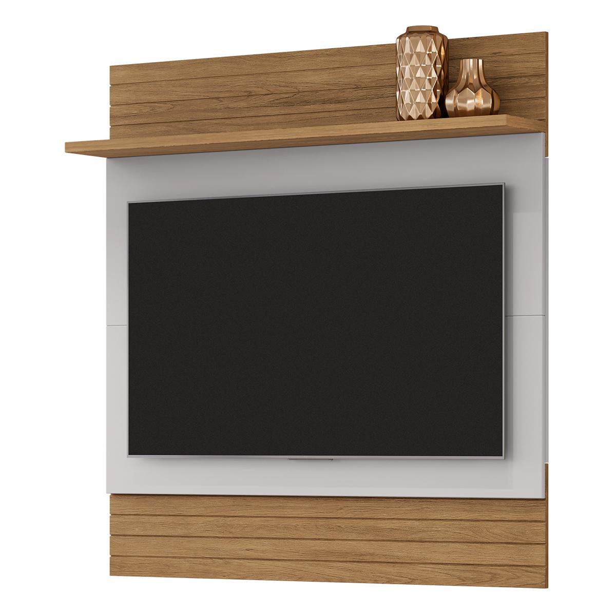 Painel Suspenso Angra Sala Tv Até 50 Polegadas Cinamomo/off White