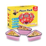 Pacote De Pizza: Recipiente De Armazenamento De Pizza Reutilizável Com 5 Bandejas Rosa