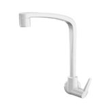 Torneira Para Cozinha De Parede Bica Móvel Flatt Branco 1168 F71