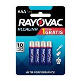 Pilha Alcalina Rayovac Lr03 Aaa Palito 1,5v C/04 Leve 4...