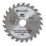 Disco De Serra Circular Para Madeira Vídea Wurth 4.3/8(110mm) 24 Dentes