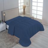 Edredom Minimal Queen Super Macio Malha 100% Algodão 01 Peça - Azul Marinho
