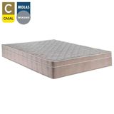 Cama Box Baú Casal Suede + Colchão Sereneprime Molas Ensacadas 138x188x69 Cor:marrom