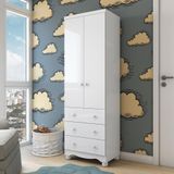 Guarda Roupa Infantil 2pts 3gvts Júnior New Móveis Peroba