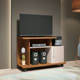 Rack Para Tv Até 26 Polegadas 1 Porta Com Rodízios Smart Hb Móveis