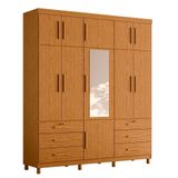 Guarda-roupa Triton Plus Albatroz 11 Portas 6 Gavetas Cinamomo