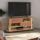 Rack Para Tv Até 65 Polegadas 2 Portas De Correr Com Rodízios Mundi Artely