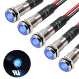 Luz Indicadora Filn 8mm 110v 220v Lâmpada Piloto De Metal Vermelha 5 Unidades