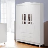 Guarda Roupa Infantil 4 Portas 2 Gavetas Ariel Carolina Baby