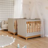 Quarto Bebê Gêmeos Com 2 Berços Mini Cama Liza Permobili