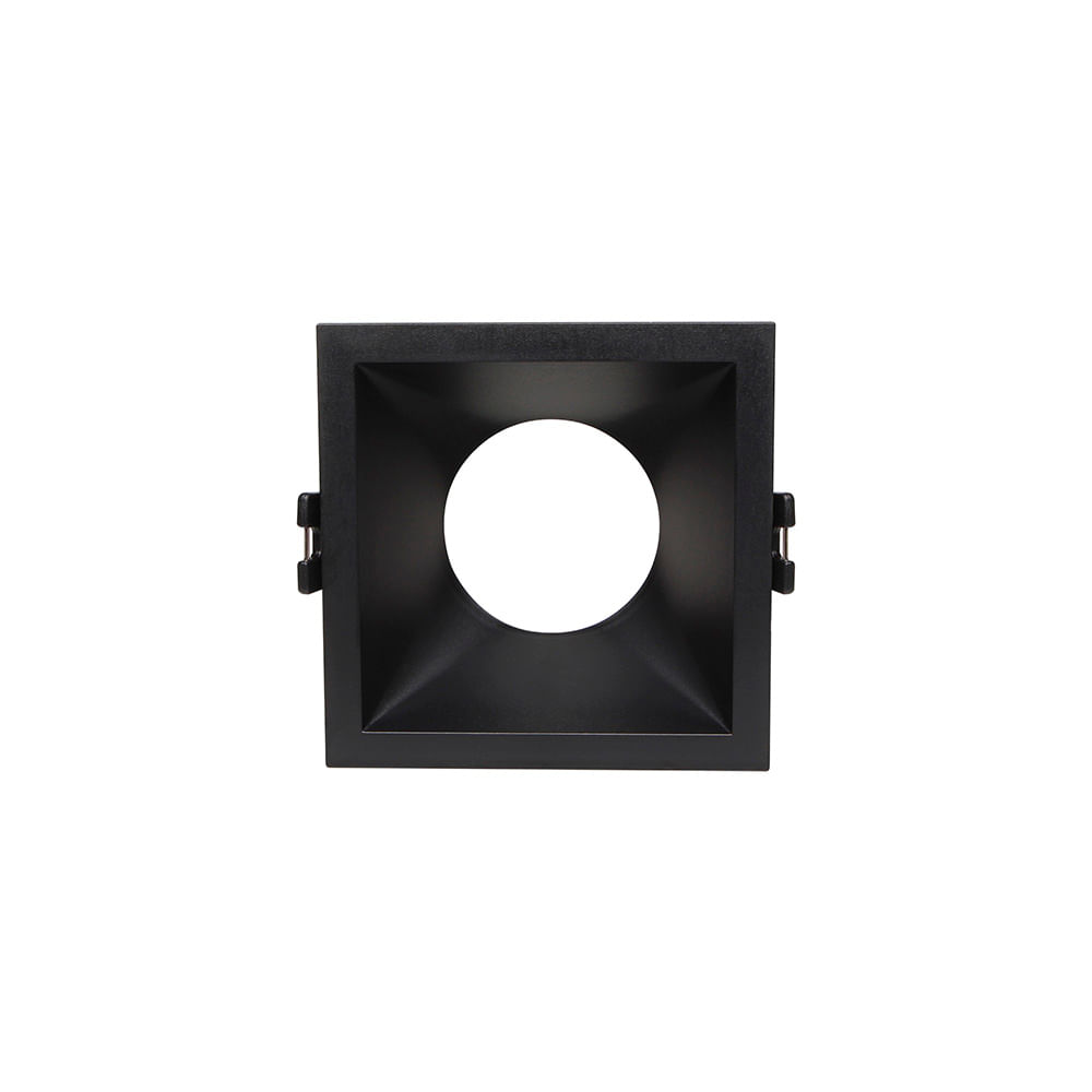 Spot De Embutir Recuado Taschibra Piazza Mr16 Gu10 Quadrado Bivolt Preto 15090376