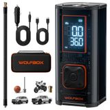 Compressor De Ar Wolfbox 12000mah 150psi 58lpm Para Pneus De Carro